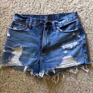 Abercrombie High Rise Denim Shorts